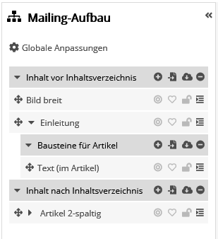 Mailing-Aufbau